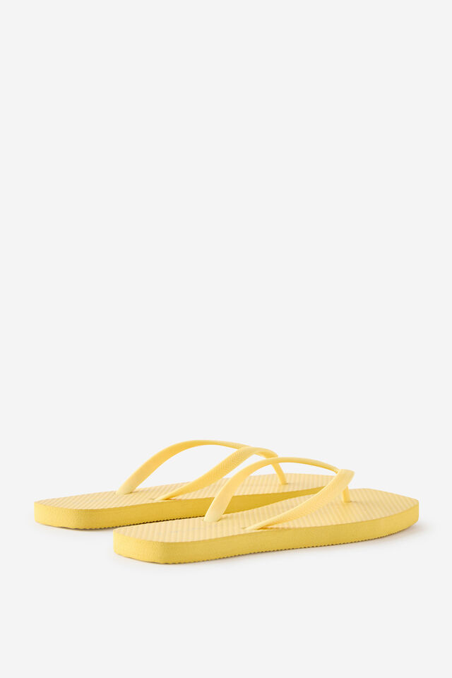 Square Toe Flip Flop, PALE YELLOW