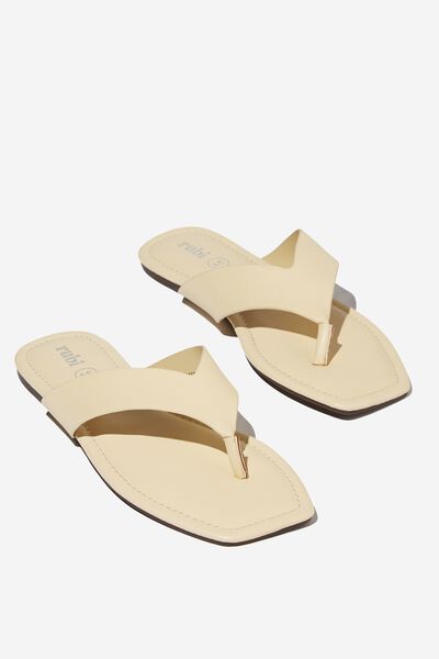 Everyday Molly Toe Post Sandal, BUTTER PU