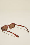 Ophelia Oval Sunglasses, RICH BROWN - alternate image 3