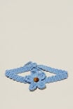 Choker Necklace, BLUE CROCHET FLOWER - alternate image 1