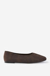 Sienna High Vamp Ballet, CHOC FAUX SUEDE - example image 1