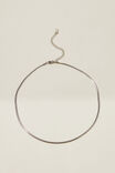 Waterproof Fine Chain Necklace, STAINLESS STEEL HERRINGBONE - alternate image 1