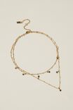 Colar - 2Pk Fine Chain Necklace, GOLD PLATED STARS - vista alternativa 2
