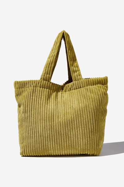 Textured Tote, GREEN CORD