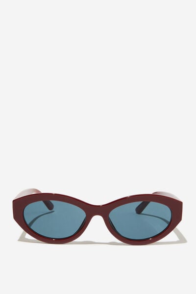 Eliza Subtle Cat Eye Sunglasses, SANGRIA