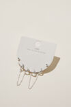 STERLING SILVER BALL STUD DIA CHAIN