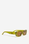 Abby Rectangle Sunglasses, SWEET GREEN - alternate image 3