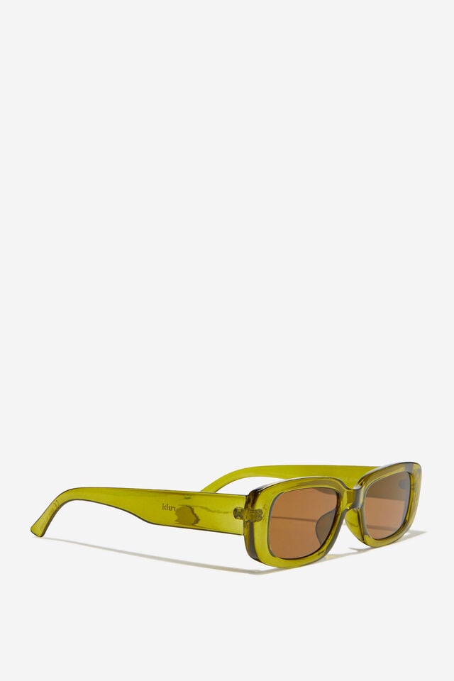 Abby Rectangle Sunglasses, SWEET GREEN