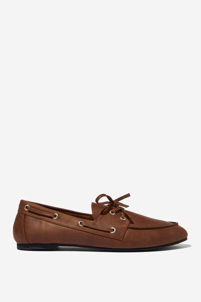 Billie Boat Shoe, BROWN DISTRESSED