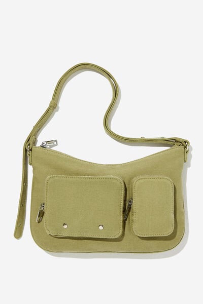 Aries Collection Bag, POCKETS/WASHED ARTICHOKE CANVAS