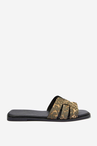 Sierra Woven Slide, WASHED LEOPARD