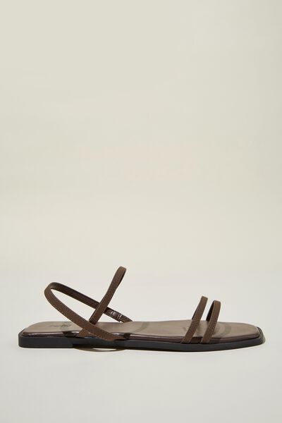Bondi Strappy Sandal, CHOC NUBUCK