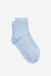 Lightweight Heart Pointelle Sock, DELPHI BLUE - alternate image 1