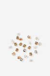 Earring Backs, MIXED GOLD AND SILVER BUTTERFLY BACKS - example image 1