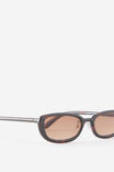 Elowen Rectangle Sunglasses, DEEP TORT/METAL - example image 2
