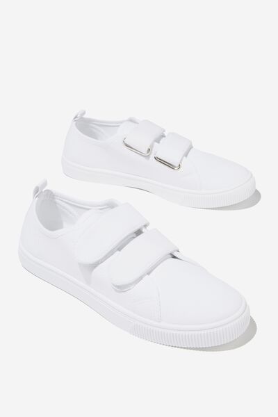 Cara Strap Sneaker, WHITE
