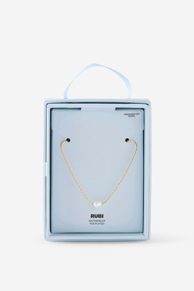 Waterproof Gifting Necklaces - Freshwater Pearl, GOLD FRESHWATER PEARL