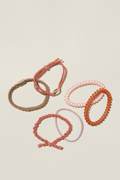 All Tied Up Hair Tie Pack, PINK