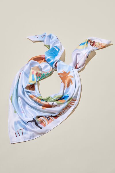 Versatile Scarf, WHITE POSTCARDS FROM