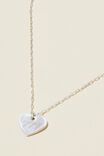 Personalised Premium Pendant Necklace Silver Plate, STERLING SILVER PLATED HEART - alternate image 2