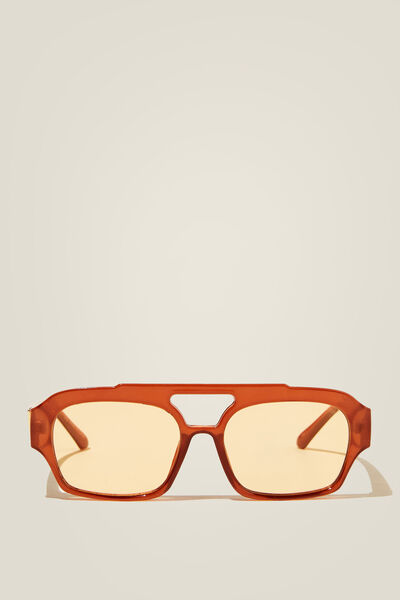 Lex Aviator Sunglasses, AMBER/HONEY