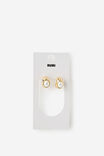Small Charm Earring, UP GOLD BUBBLE PEARL - example image 2