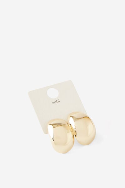 Mid Charm Earring, UP GOLD BUBBLE