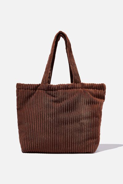 Textured Tote, BROWN CORD