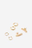 Select Colour: GOLD DIA CLIMBER HOOPS