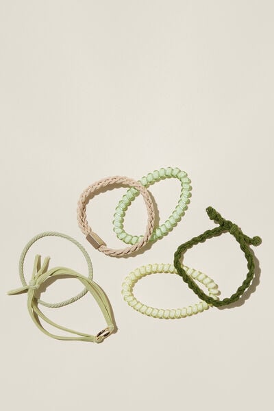 All Tied Up Hair Tie Pack, GREEN