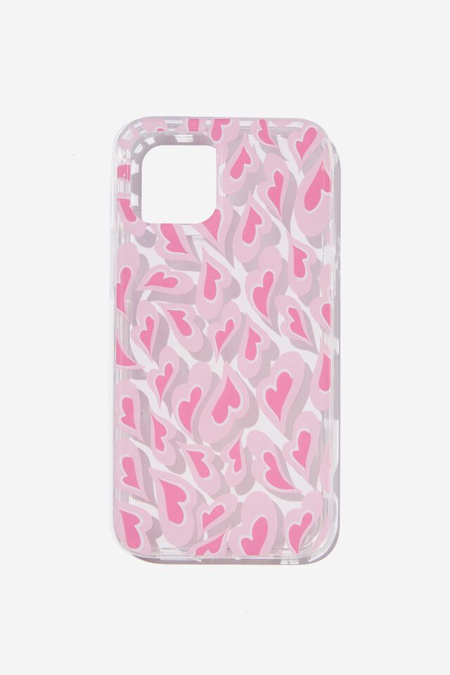 Printed Phone Case Iphone 12/12 Pro, HAYLEY HEARTS PINK