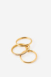 Waterproof Single Ring, GOLD DIA STACKED LINK - example image 1