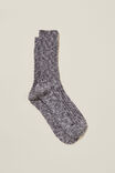 The Holiday Sock, CHARCOAL/GREY TWIST - alternate image 1