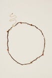 Body Chain, BROWN BRAIDED BEAD - alternate image 1