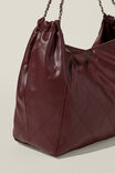 Jamie Chain Tote Bag, BERRY RED & SILVER CHAIN - alternate image 2