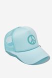 TEAL/PEACE SIGN