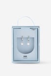Select Color: SILVER FRESHWATER PEARL HUGGIE HOOP