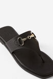 Amalfi Toe Post Slide, BLACK/SILVER - alternate image 2