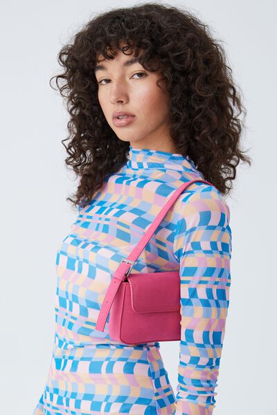 Amy Mini Shoulder Bag, BRIGHT PINK MICRO