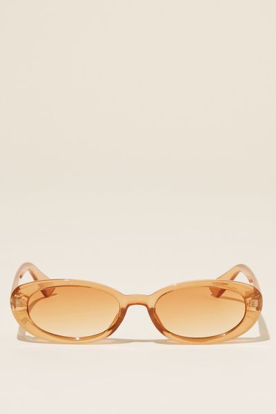Óculos de Sol - Ophelia Oval Sunglasses, VINTAGE GOLDEN