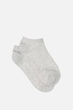 Get Shorty Ankle Sock, GREY MARLE METALLIC TIPPING - alternate image 1