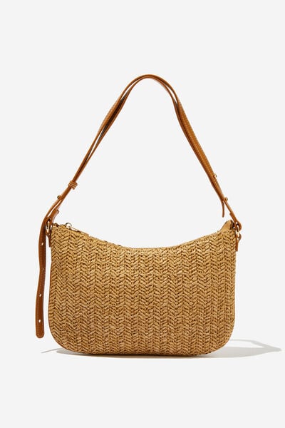 Aries Collection Bag, CHOCOLATE/NATURAL WOVEN