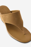 Bobbie Flip Flop Wedge, DARK TAN FAUX SUEDE - example image 2