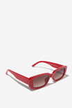 Abby Rectangle Sunglasses, SCARLET RED - alternate image 2