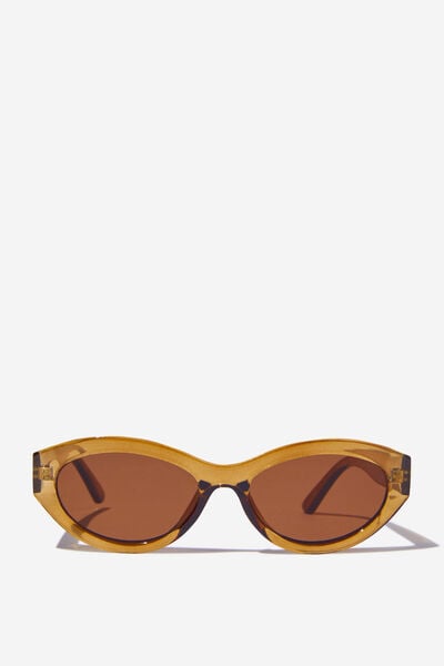 Eliza Subtle Cat Eye Sunglasses, CRYSTAL TAUPE