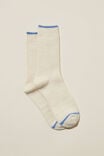 Brushed Cosy Sock, PEARL/BLUE STRIPE - alternate image 1