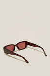 Abby Rectangle Sunglasses, DEEP BERRY - alternate image 3