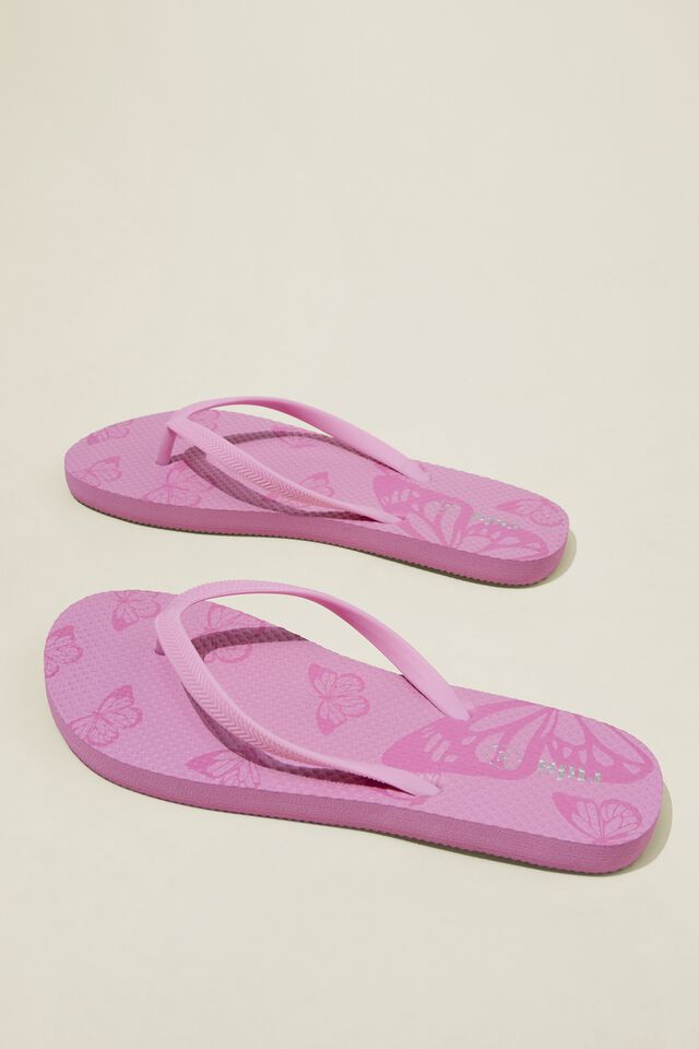 The Rubi Flip Flop, BUTTERFLY PLACEMENT PINK