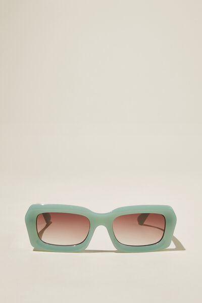 Miles Square Sunglasses, CAMEO GREEN