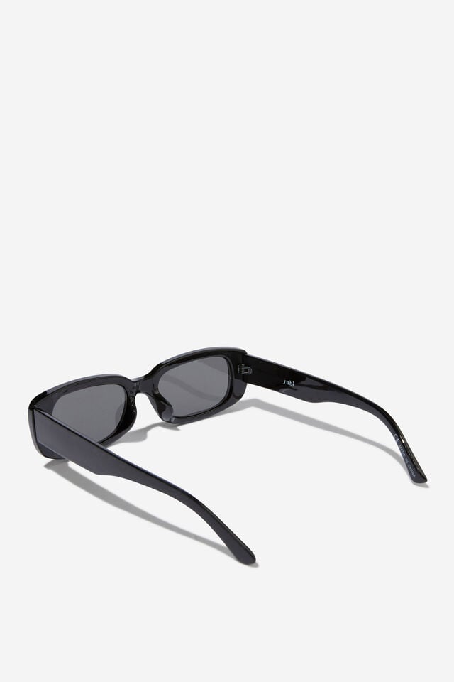 Abby Rectangle Sunglasses, BLACK